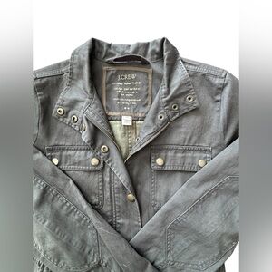 J.Crew Olive Green Utility Jacket XS Military Field Jacket Lightweight